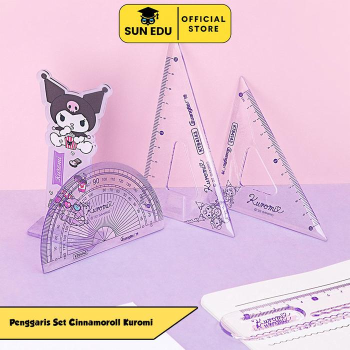 

Set Penggaris Pembatas Buku Kuromi 15Cm Set Penggaris Pengukuran Gambar Sederhana Pelajar Sanrio