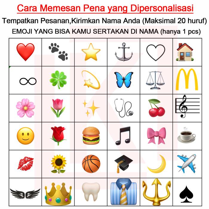 

Request Nama Pena Kustom Pena Logam 2 Isi Ulang (Hitam)