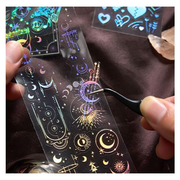 

Magical Hologram Sticker Deco Stiker Jurnal Hias Diary Diy Aesthetic Hb1816