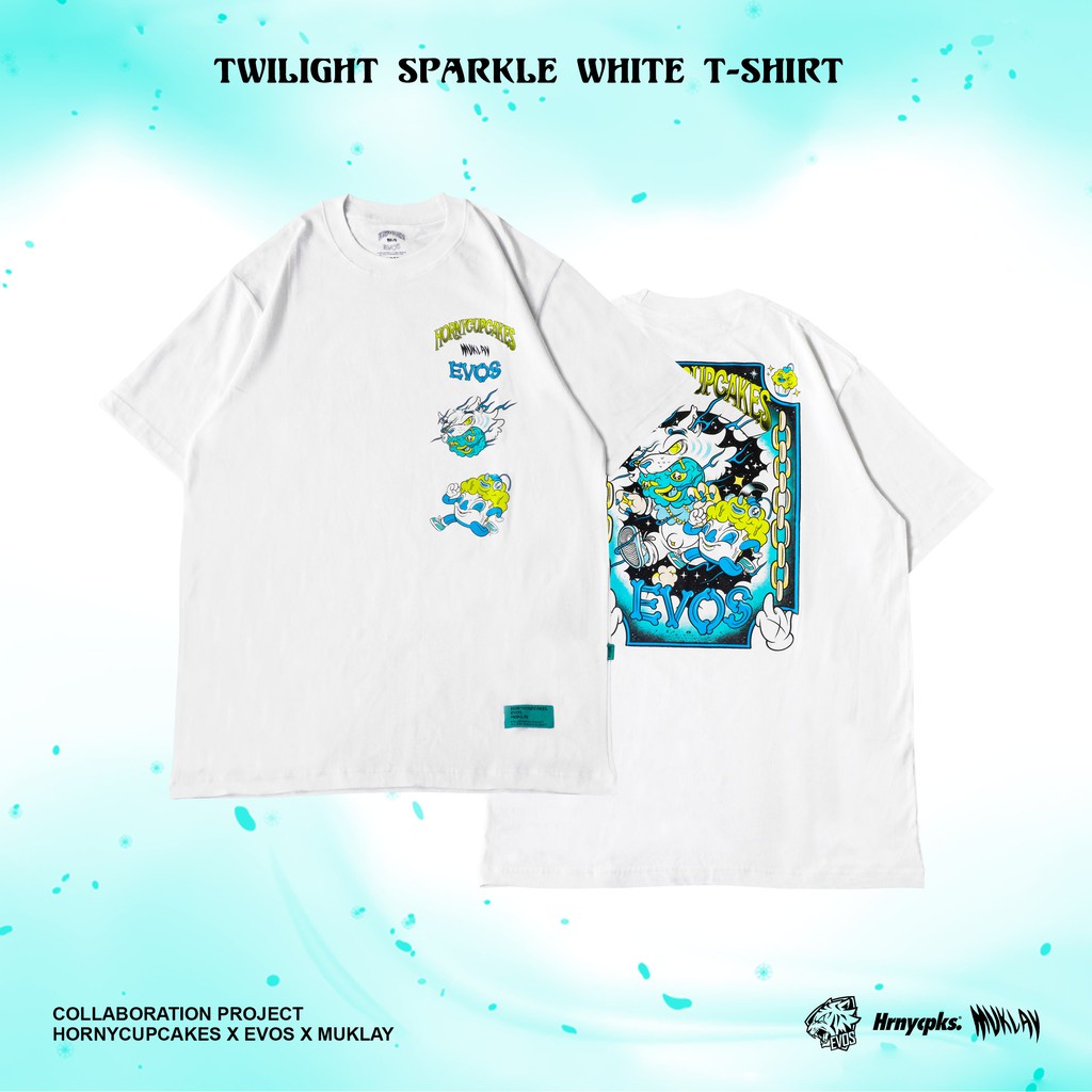【COD】Hornycupcakes X Evos X Muklay - Twilight Sparkle White T-shirt