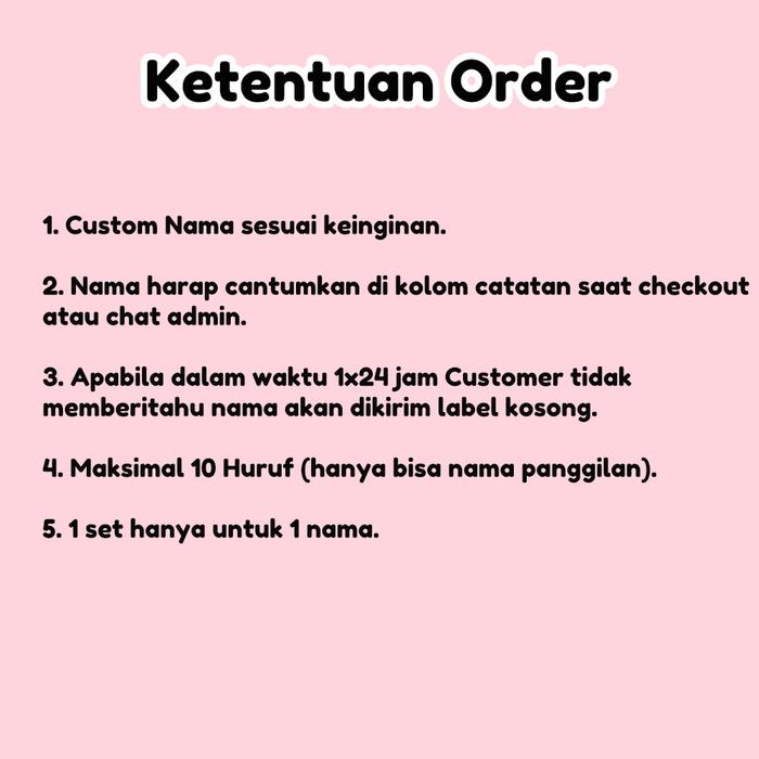 pintar-  Stiker Label Custom Nama Anak Cewek Cowok Untuk Buku Tulis, Botol Minum, Kotak Pensil,