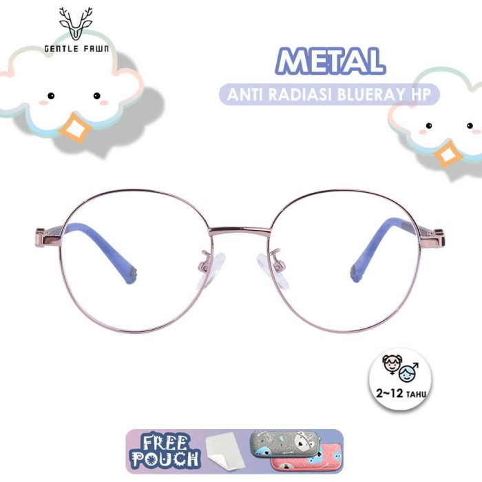 GRAY PINK KACAMATA ANAK/REMAJA ANTIRADIASI BLUERAY SINAR BIRU 6033