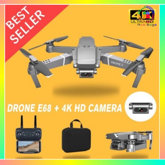 Drone E68 Mini RC 4K HD Camera WIFI FPV APP Controle Quadcopter Selfie