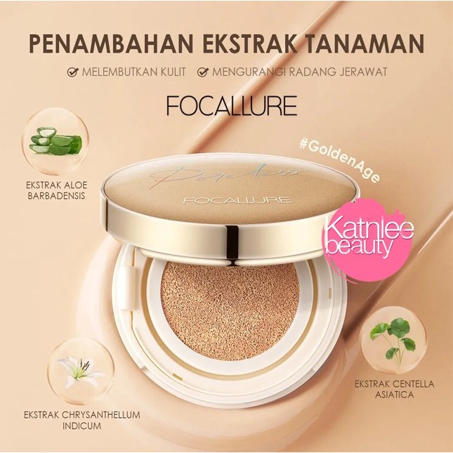 FOCALLURE #GOLDENAGE PORELESS BB CUSHION FULL COVERAGE FOUNDATION