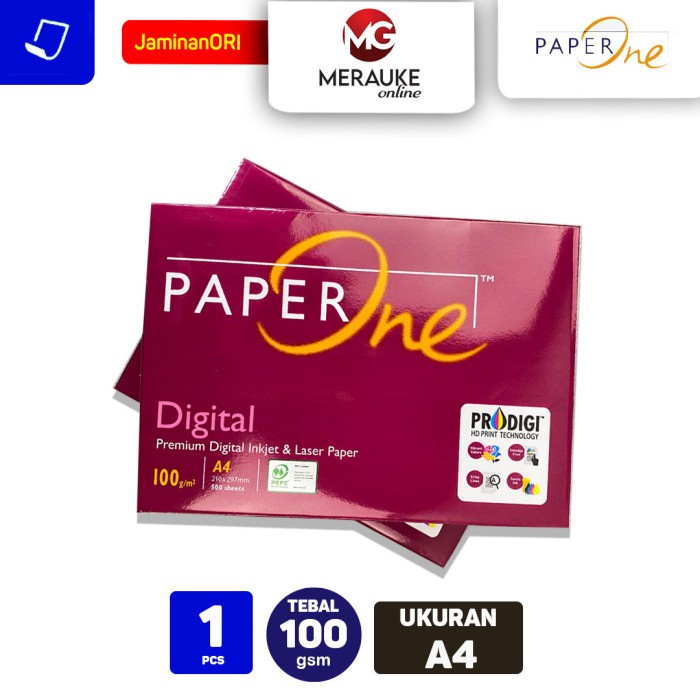 

pintar- Kertas HVS Paper One A4 100gsm Isi 500 Lembar