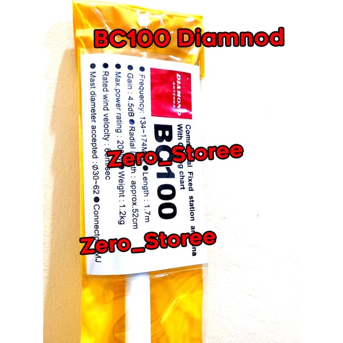 Stok Terbatas Diamond Bc100 Antena Radio Rig Gedung Bc 100 Base Vhf 134-174 Taiwan