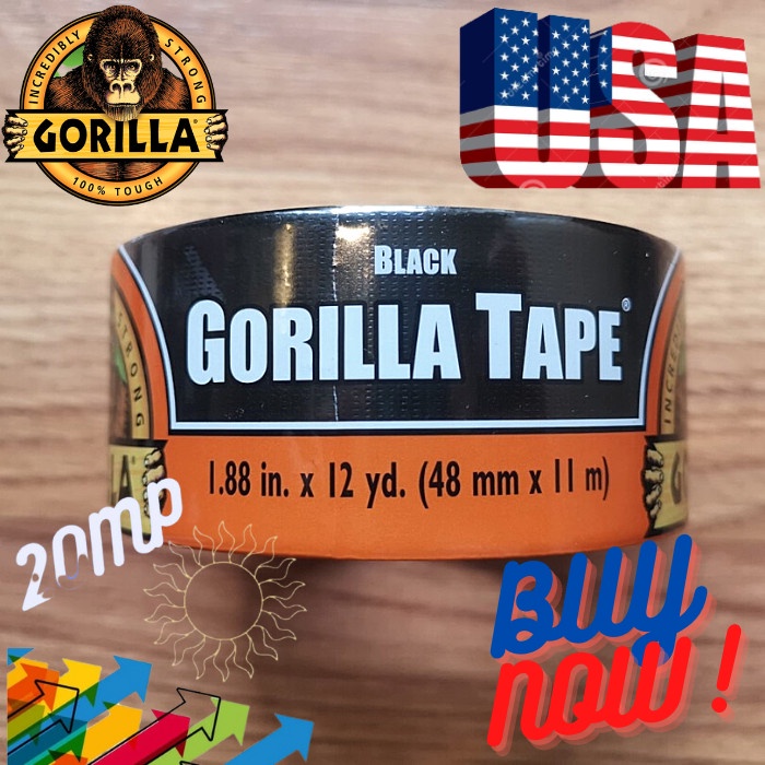 

pintar- Lakban Hitam Gorilla Black Tape 1.88Inch