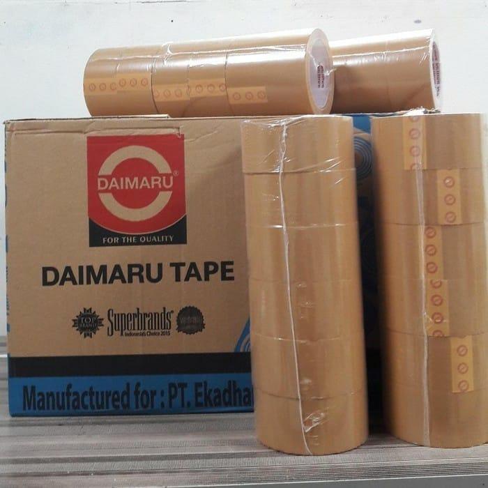 

pintar- 6 Pcs Lakban Daimaru 48mm x 90 Yard Bening Coklat