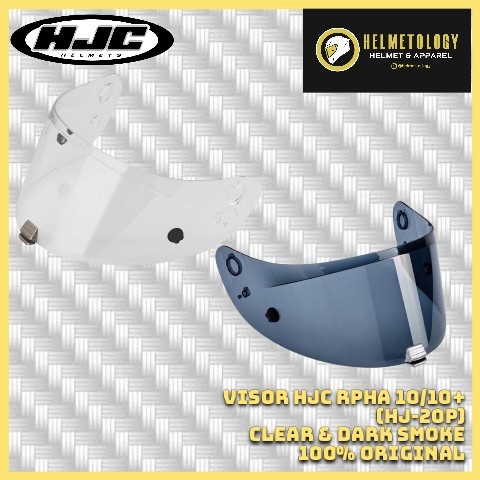 Visor Hjc Rpha 10 10+ Clear Dan Dark Smoke Original Kaca Helm Hj-20P