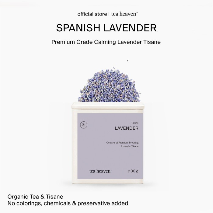 

Pure Lavender Buds Tea Heaven Teh Lavender Murni Organik Premium