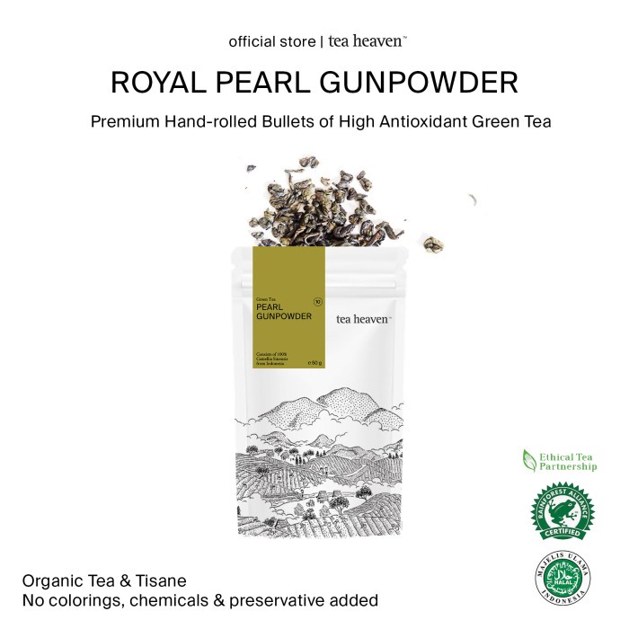 

Teh Hijau Premium Organik Indonesian Pearl Green Tea Tea Heaven