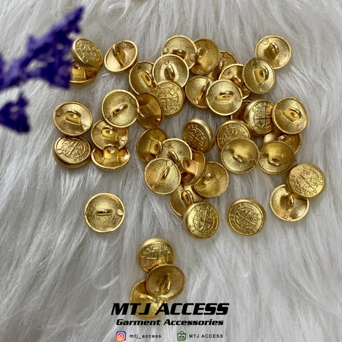 

Kancing Jas Almamater 144 pcs Ukuran 24 ( 1,5cm ) Mahkota