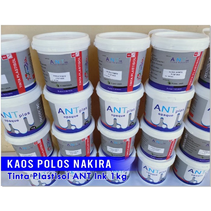

pintar- Tinta Sablon Kaos Plastisol ANT Ink / Cat Plastisol Black / Hitam 1 kg