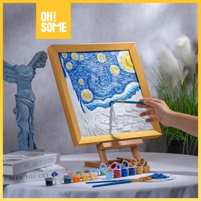 

pintar- OHSOME RELIFE Stress Relief 3D Color Painting Set Melukis Gambar 3D