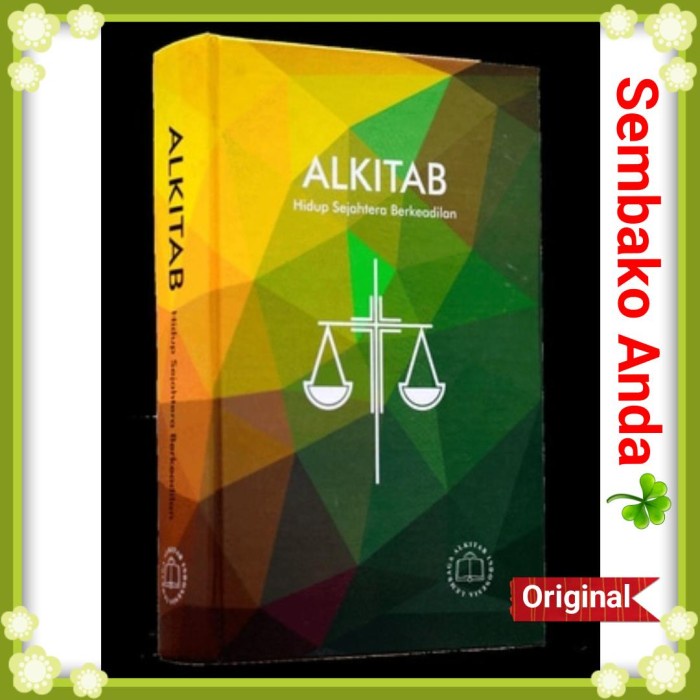 

Alkitab Kristen Hidup Sejahtera Berkeadilan. Hardcover. TB1 063 TI LAI. Terjemahan Baru Edisi 1.