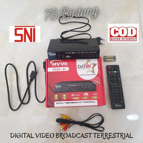 READY STOK Set Top Box TV Digital MYVO DV3 T2 Terrestrial Star 01 - Set Top Box