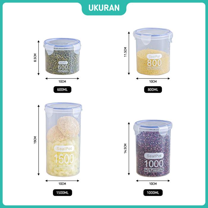 

CUCI GUDANG TOPLES PENYIMPANAN MAKANAN & SNACK TOPLES TABUNG PENYIMPANAN MAKANAN RINGAN ANTI TUMPAH