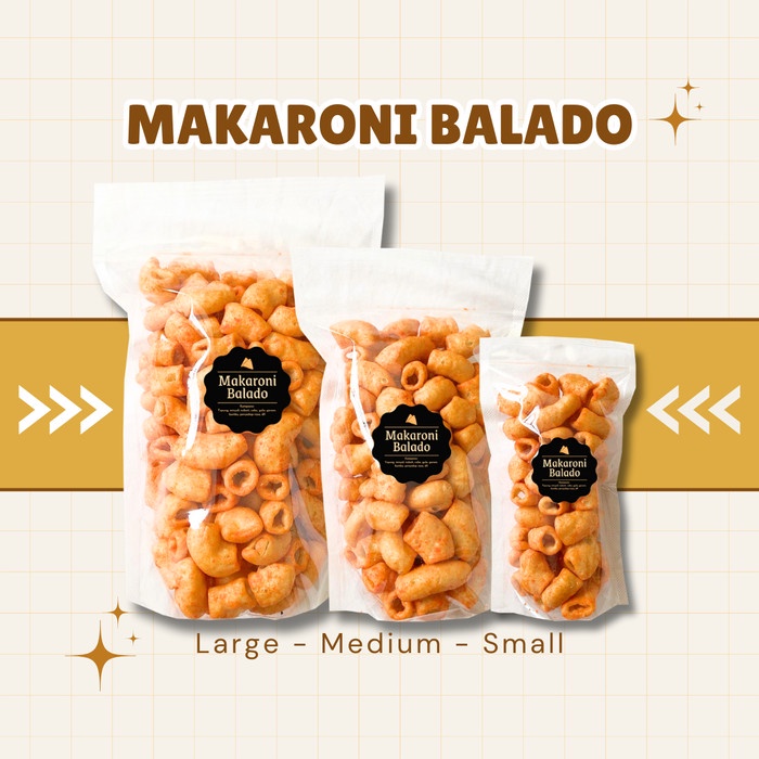 

BIG SALE Snack Cemilan / Makaroni Besar Balado / Makanan Ringan Camilan Pedas HB768