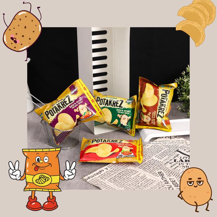 

DISKON CEMILAN KERIPIK KENTANG POTAKREZ 30PCS MAKANAN RINGAN TERBARU MURAH SNACK POTATO CHIPS Food
