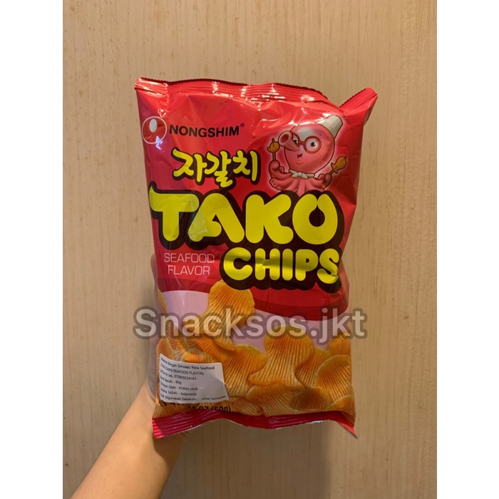 

FREE ONGKIR NONGSHIM TAKO CHIPS SEAFOOD FLAVOR- MAKANAN RINGAN KOREA HX252