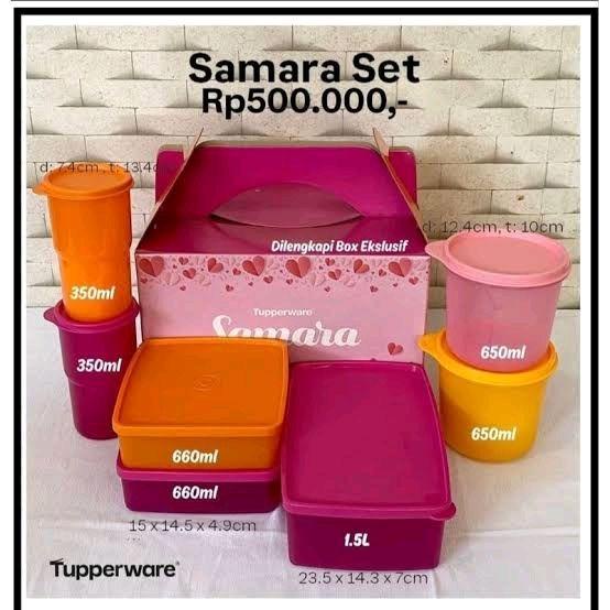 READY STOK original samara set tupperware