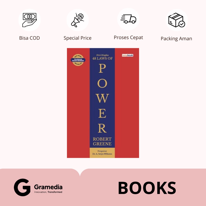 Gramedia Supratman | 48 Laws Of Power Versi Ringkas | Produk Original Gramedia