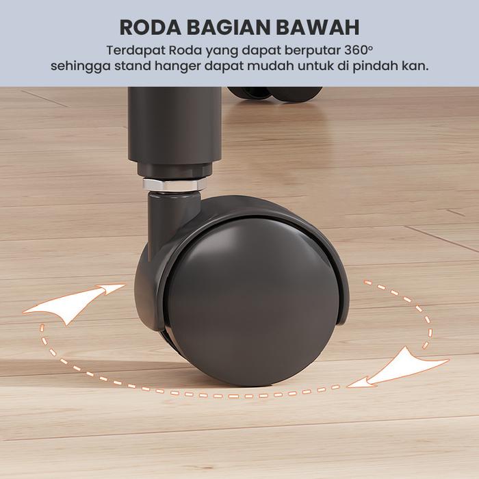 TERBARU GUDANG DTG STAND HANGER BESI RAK PENYIMPANAN MULTIFUNGSI BAJU TAS SEPATU JEMURAN BAJU