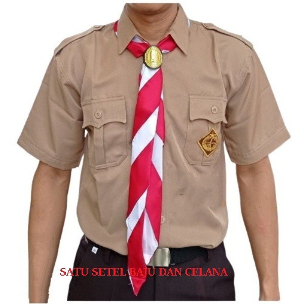 Produk Viral Atasan Baju Pramuka Pria Pembina Packing Aman