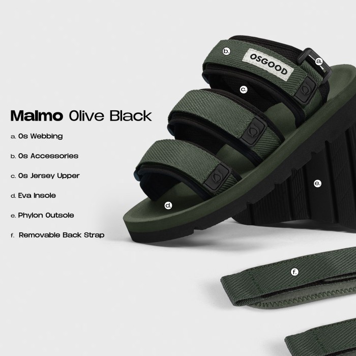 Best- Osgood Original Sandal Gunung & Traveling Pria Malmo Olive/Black