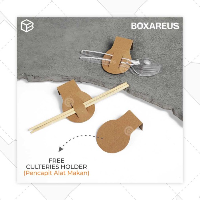 PREMIUM Bungkus Nasi Rice Pack Lunch Box Kertas Kemasan Makanan FP 165