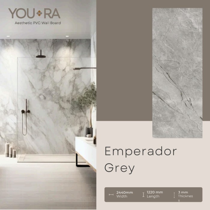 GRATIS ONGKIR UV Marmer Marble Board PVC Youra / Wall Marmer Board Dekorasi Dinding