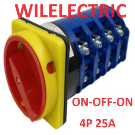 Cam Switch Selector 4P 25A 25 A On-Off-On Saklar Change Over Switch