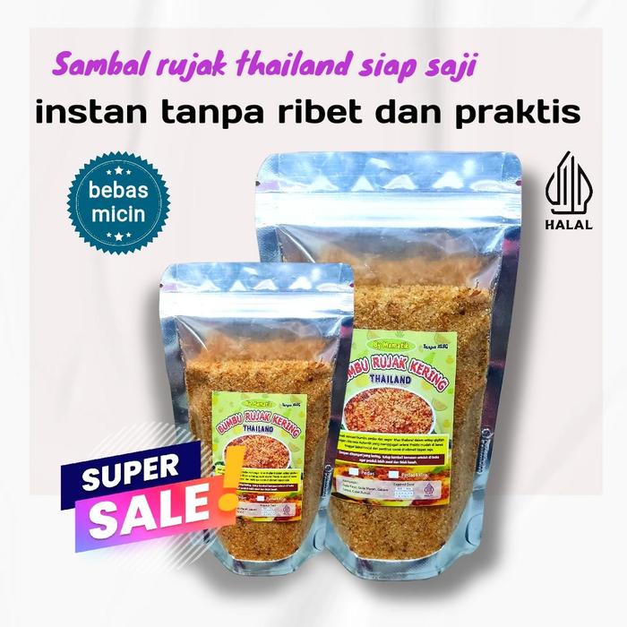

IA374 Bumbu rujak kering Buah pedas manis instan bebas Msg spesial buka puasa praktis dan segar