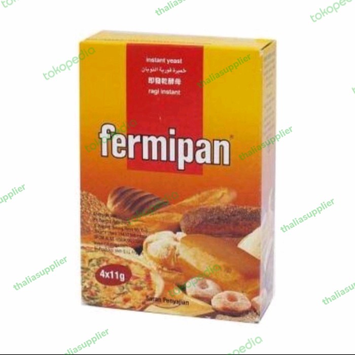 

Lezat- FERMIPAN BROWN SACHET 11GRX 4 RAGI INSTANT, PENGEMBANG ADONAN ROTI DLL