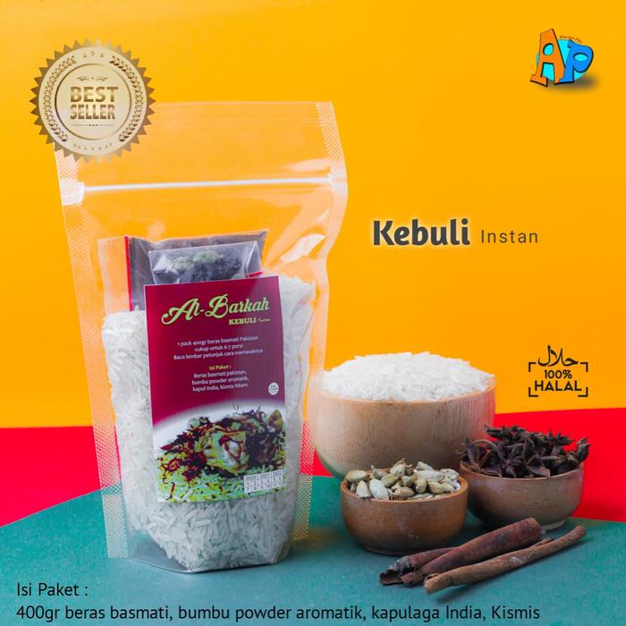 

BS593 Nasi Kebuli Instan Al-Barkah 400gr plus bumbu dan rempah pilihan PROMO