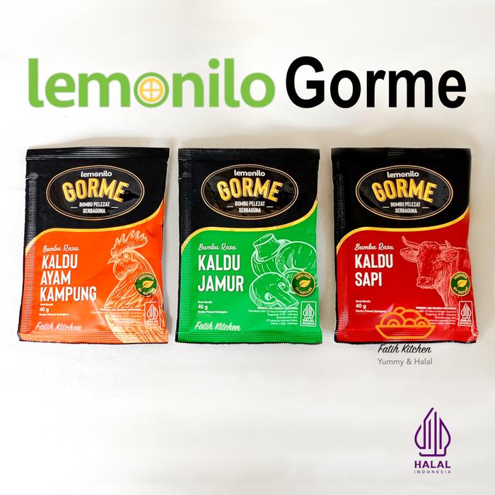 HB985 LEMONILO GORME Kaldu Jamur, Ayam Kampung, Sapi Bumbu Instan Pelezat Serbaguna Non MSG Halal