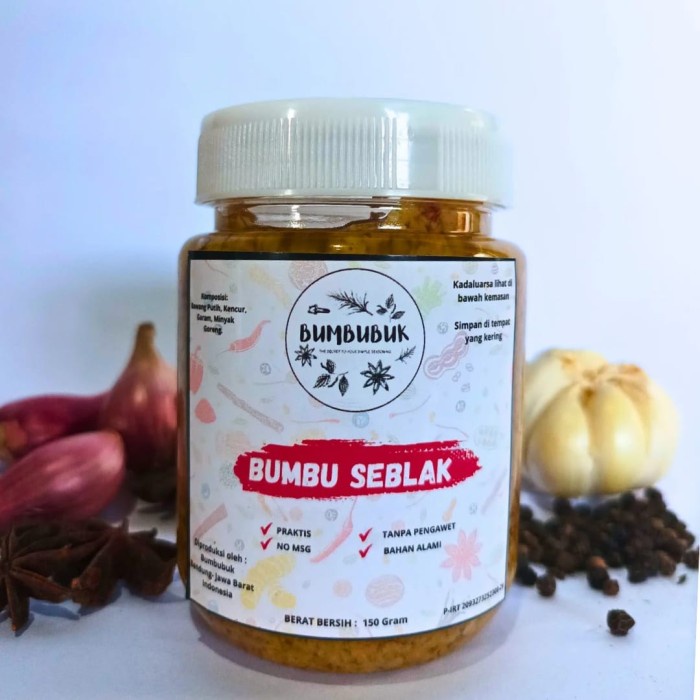 

PT300 Bumbubuk Bumbu Seblak 180 gr/ Bumbu Instan / Bumbu seblak / Bawang Putih / Kencur / Bumbu