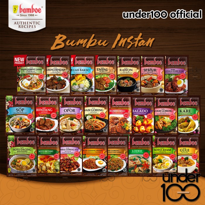

AO502 Under100 Bamboe Bumbu Instan Masak HALAL Series Spices Dapur TERBARU