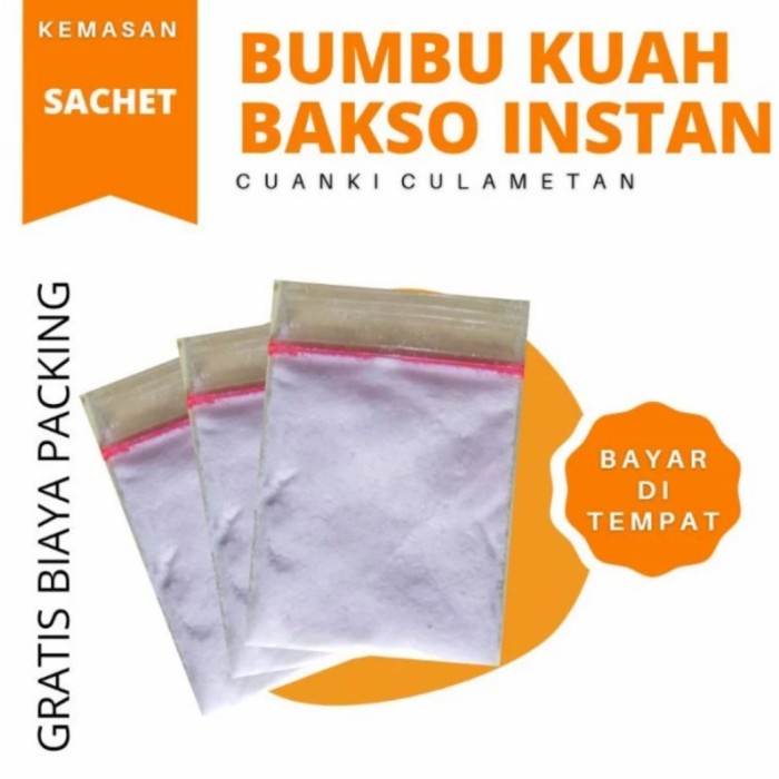

HG430 bumbu kuah baso aci, seblak, mie bakso, cuanki instan sachet kemasan e PROMO SPECIAL