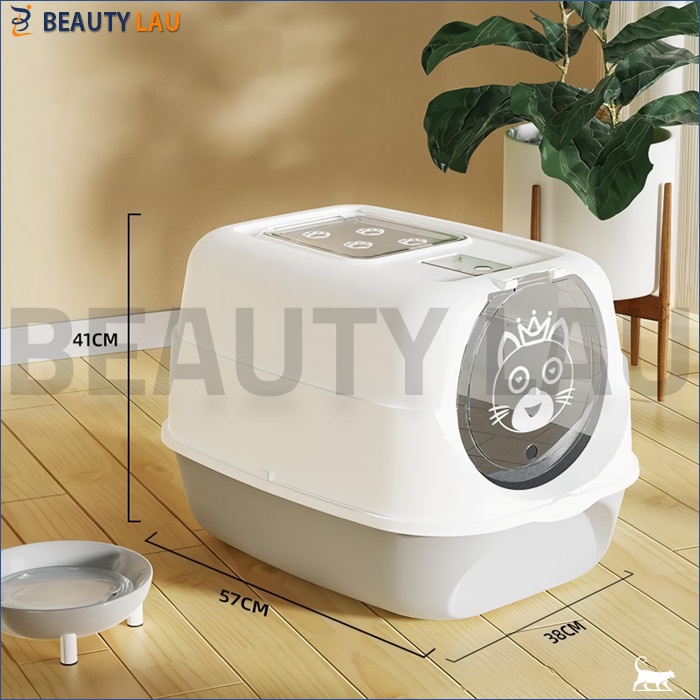 PREMIUM TEMPAT PUP KUCING BESAR JUMBO TERTUTUP CAT LITTER BOX BAK PASIR KUCING