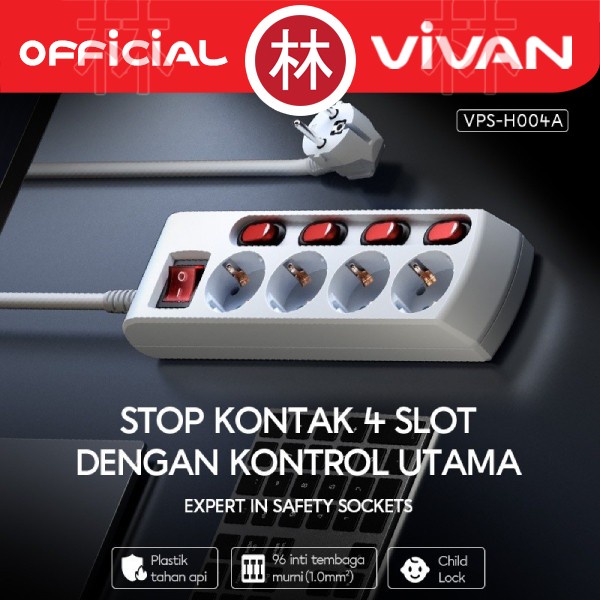 PREMIUM Vivan VPS-H001A / VPS-H002A / VPS-H003A / VPS-H004A / VPS-H006A VPS Power Strip Stop Kontak