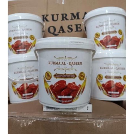 

Lezat- Kurma Madu Khalas Al Qaseem Paket 2 Ember ( 2 X 500 Gram ) Organik Asli Kurma Kering Segar