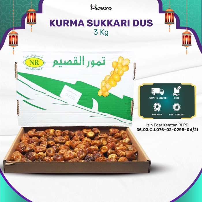

Lezat- Kurma Sukari Raja Dus 3 Kg Quality Premium Original