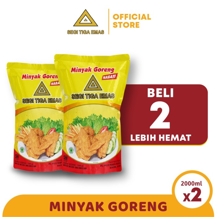

Lezat- Minyak Goreng Segi Tiga Emas 2 Liter - Twinpack
