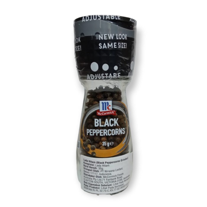 

Lezat- McCormick Black Pepper Corn Grinder 35gr / Lada Hitam Utuh