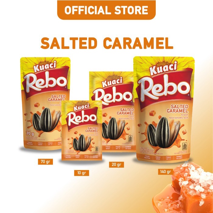 

Rebo Kuaci x One Piece Bundling 5 PCS - Rasa Original, Milk, Coconut 140 Gram & Green Tea, Caramel