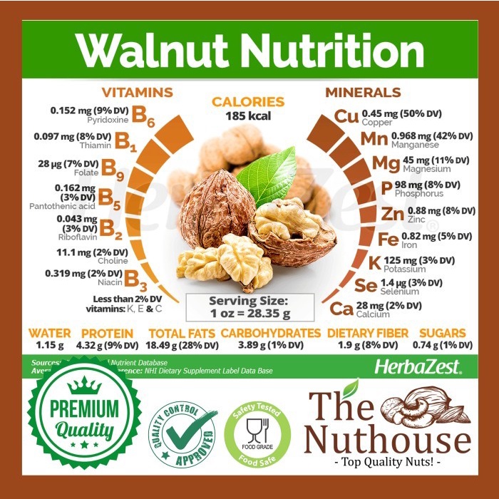 

(GoodSeller) 1kg Walnut Light Halves and Pieces 90 RAW / Mentah Kacang