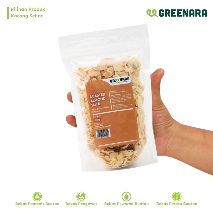 

Kacang Almond Iris Panggang 250gr / Roasted Almond Slice