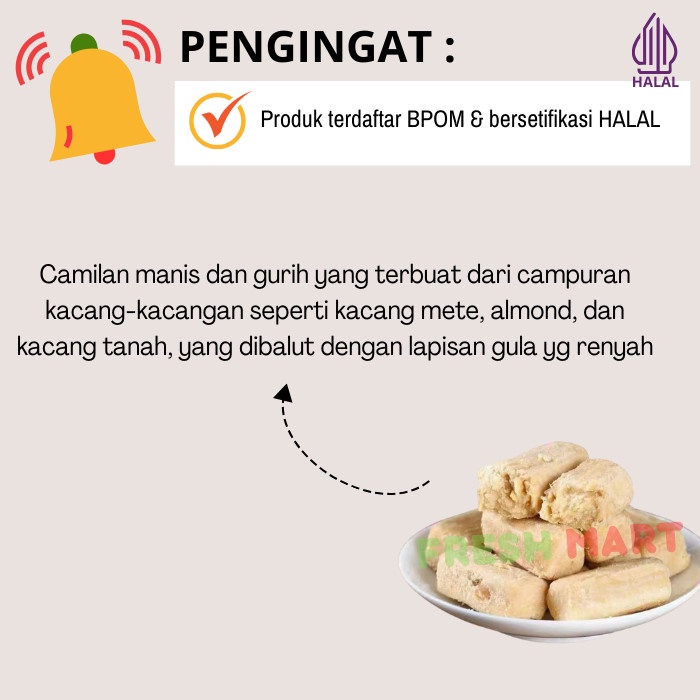 

Naraya Mixed Nuts Crispy Tingting Kacang Permen Halal 120gr & 400gr