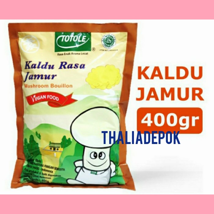 

Lezat- TOTOLE KALDU JAMUR BUBUK 400GR, ENAK, AROMA LEZAT DAN HALAL